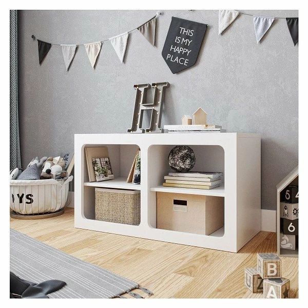 Nature Kid Cory Regal Weiß Mit Offenen Fächern 2 Nature Kid Cory Regal Weiß Mit Offenen Fächern – Bild 2