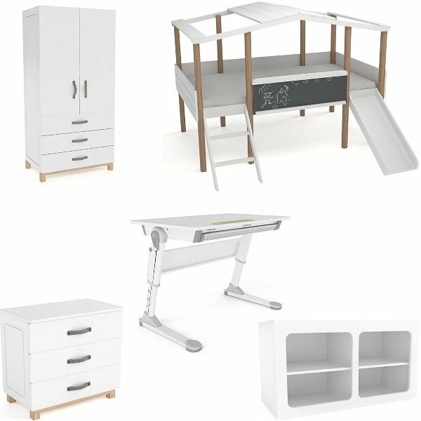 Nature Kid Cory/Terra Kinderzimmer Weiß/natur 8-teilig Mit Hausbett 90 X 200 Cm, Dach & Schreibtisch 10 Nature Kid Cory/Terra Kinderzimmer Weiß/natur 8-teilig Mit Hausbett 90 X 200 Cm, Dach & Schreibtisch – Bild 10