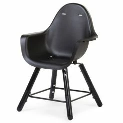 Childhome Evolu 2 Hochstuhl 2 In 1 Schwarz Inkl. 5-Punkt-Gurt Und Sicherheitsbügel -Kinderwagen chevochbl 17622 1