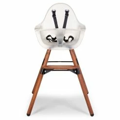 Childhome Evolu 2 Hochstuhl 2 In 1 Natur Dunkel Frosted - Inkl. 5-Punkt-Gurt Und Sicherheitsbügel -Kinderwagen chevochfr 2