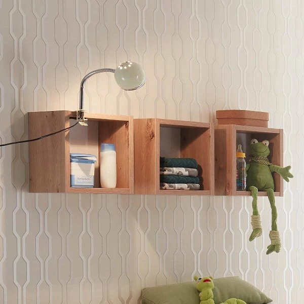 MÄUSBACHER Mäusbacher Cindy Hängeregale Dreiteilig Asteiche 1 MÄUSBACHER Mäusbacher Cindy Hängeregale Dreiteilig Asteiche