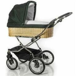 HESBA ClassicKorb Kinderwagen Außen 685 Innen 180 Schwenkbare Vorderräder Schwarz