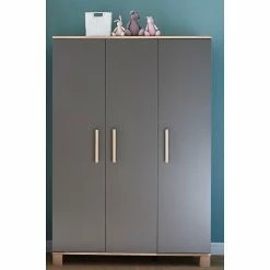 Arthur Berndt Cloe Kleiderschrank Lava Matt Eiche Sägerau Nb | 3-türig