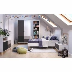 VOX Concept Jugendzimmer 2türig Black White/grey/graphite