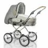 HESBA Condor Coupe Kinderwagen Außen 793 Innen 200 Teilleder Räder Schwarz 25 Cm, Ledergriff Greige