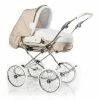 HESBA Condor Coupe Kinderwagen Außen 261 Innen 180 Teilleder - Räder Weiß 30 Cm, Griff Weiß
