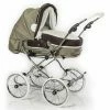 HESBA Condor Coupe Kinderwagen Außen 283 Innen 185 Teilleder Räder Weiß 30 Cm, Ledergriff Weiß