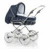 HESBA Condor Coupe Kinderwagen Außen 517 Innen 109 Räder Weiß 30 Cm, Ledergriff Weiß