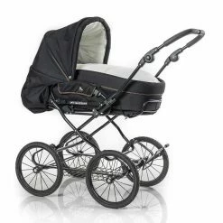 HESBA Condor Light Kinderwagen Außen 982 Innen 222 Black Edition - Räder Schwarz 30 Cm