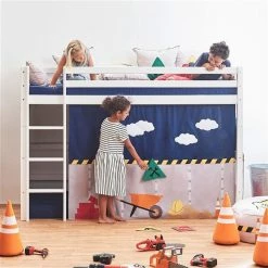 Hoppekids Mittelhohes Bett ECO Dream 90x200 Cm Mit Gerader Leiter | Teilbar