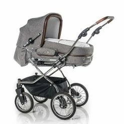 HESBA Corrado Kinderwagen 796/227 Teilleder Mit Schwenkbaren Vorderrädern Schwarz SW-SL 2/25