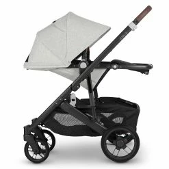 UPPAbaby Cruz V2 Sportwagen Anthony White & Grey Chenille -Kinderwagen cruz22 ath side reversed reclined sunshade