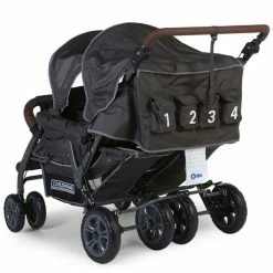 Childhome Neuer Quadruple Autobrake Vierlingswagen Anthrazit - Robust Und Komfortabel -Kinderwagen cwqdn 18729 1