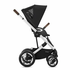 CYBEX Talos S LUX Sportwagen Deep Black Gestell In Silver -Kinderwagen cyb 20 talosslux int dpbl slv y270 fwf