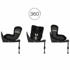 CYBEX Sirona SX2 I-Size Moon Black Ab Geburt Bis 105 Cm (ca. 4 Jahre) -Kinderwagen cyb 22 eu combi sironasx2 moob rotation screen hd