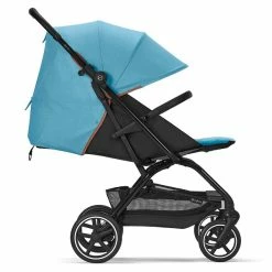 CYBEX Eezy S+2 Buggy Beach Blue Gestell In Black | Mit All-Terrain Rädern -Kinderwagen cyb 22 int excl us y270 eezys 2 blk bebl lieflat