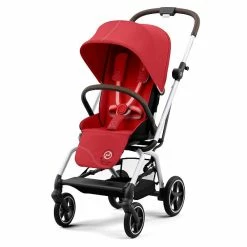 CYBEX Eezy S Twist+2 Buggy Hibiscus Red Gestell Silver | Mit All-Terrain Rädern