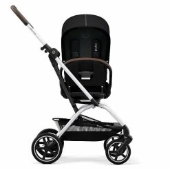 CYBEX Eezy S Twist+2 Buggy Moon Black Gestell Silver | Mit All-Terrain Rädern -Kinderwagen cyb 22 int y270 eezystwist 2 slv moob rotation