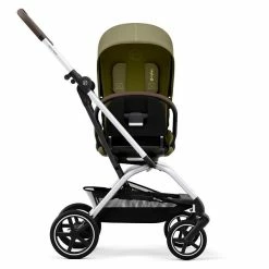 CYBEX Eezy S Twist+2 Buggy Nature Green Gestell Silver | Mit All-Terrain Rädern -Kinderwagen cyb 22 int y270 eezystwist 2 slv nagr rotation