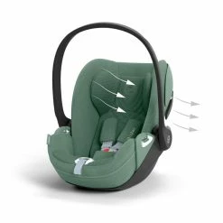 CYBEX Cloud T I-Size Plus Leaf Green Babyschale -Kinderwagen cyb 23 eu y045 cloudt legr plus airventilation print medium