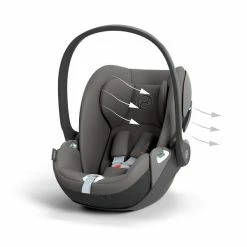 CYBEX Cloud T I-Size Mirage Grey Babyschale -Kinderwagen cyb 23 eu y045 cloudt migr airventilation print medium