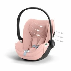 CYBEX Cloud T I-Size Plus Peach Pink Babyschale -Kinderwagen cyb 23 eu y045 cloudt pcpi plus airventilation print medium