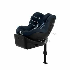CYBEX Sirona Gi I-Size Plus Ocean Blue Ab Geburt Bis 105 Cm (ca. 4 Jahre) -Kinderwagen cyb 23 eu y045 sironagi plus ocbl airventilation print medium