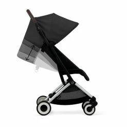 Cybex Orfeo Moon Black | Gestell Silber -Kinderwagen cyb 23 int excl us y270 orfeo slv moob recline steps