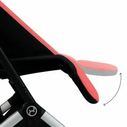 Cybex Orfeo Hibiscus Red | Gestell Silber -Kinderwagen cyb 23 int deta orfeo slv hibr legrest steps