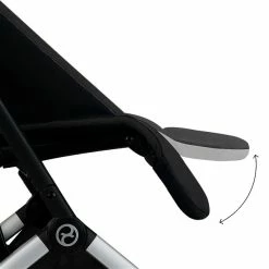 Cybex Orfeo Moon Black | Gestell Silber -Kinderwagen cyb 23 int deta orfeo slv moob legrest steps