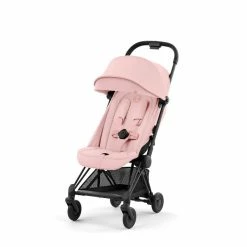 CYBEX Coya Chrome Matt Black Peach Pink -Kinderwagen cyb 23 int y045 coya pcpi mabl sunvisor