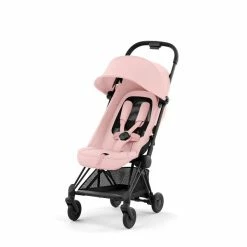 CYBEX Coya Chrome Matt Black Peach Pink -Kinderwagen cyb 23 int y045 coya pcpi mabl withoutinlay