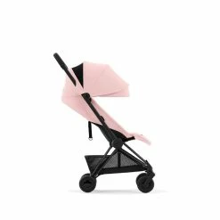 CYBEX Coya Chrome Matt Black Peach Pink -Kinderwagen cyb 23 int y270 coya pcpi mabl canopy