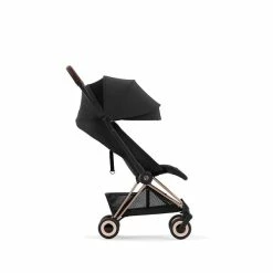 CYBEX Coya Rosegold Sepia Black -Kinderwagen cyb 23 int y270 coya sebl rogo canopy