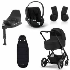 CYBEX Balios S LUX Kinderwagen + Cloud T I-Size Bundle Moon Black
