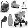 CYBEX Gazelle S Kinderwagen Lava Grey + Cloud T I-Size + Zubehör Bundle