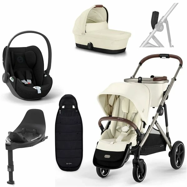 CYBEX Gazelle S Kinderwagen Seashell Beige + Cloud T I-Size + Zubehör Bundle 1 CYBEX Gazelle S Kinderwagen Seashell Beige + Cloud T I-Size + Zubehör Bundle