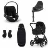 CYBEX Talos S LUX Kinderwagen Bundle Moon Black Gestell In Black