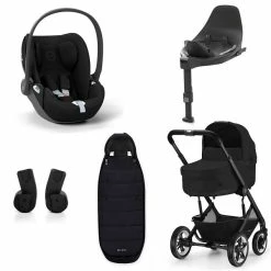 CYBEX Talos S LUX Kinderwagen Bundle Moon Black Gestell In Black