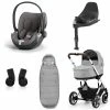 CYBEX Talos S LUX Kinderwagen Bundle Lava Grey Gestell In Silver