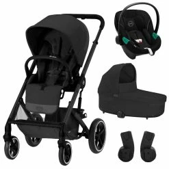 CYBEX Balios S LUX Kinderwagen & CYBEX Aton S2 I-Size Moon Black Bundle