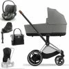 CYBEX E-PRIAM Kinderwagen Mirage Grey Bundle New Generation Inkl. 8 Zubehörartikel