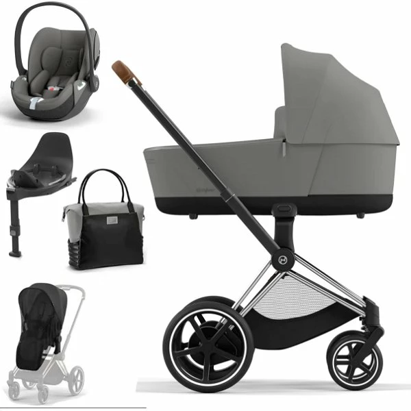 CYBEX E-PRIAM Kinderwagen Mirage Grey Bundle New Generation Inkl. 8 Zubehörartikel 1 CYBEX E-PRIAM Kinderwagen Mirage Grey Bundle New Generation Inkl. 8 Zubehörartikel