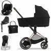 CYBEX E-PRIAM Kinderwagen Sepia Black Bundle New Generation Inkl. 8 Zubehörartikel
