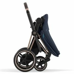 CYBEX E-PRIAM Sportwagen Dark Navy Conscious Collection Gestell Wählbar New Generation -Kinderwagen cybex e priam sportwagen dark navy 3