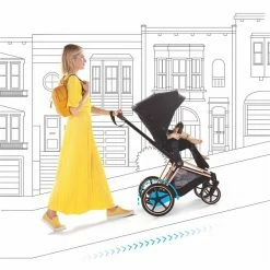 CYBEX E-PRIAM Sportwagen Manhattan Grey Plus Gestell Wählbar New Generation -Kinderwagen cybex epriam funktion 6 1 2