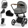 CYBEX PRIAM Kinderwagen Mirage Grey Bundle New Generation Inkl. 7 Zubehörartikel
