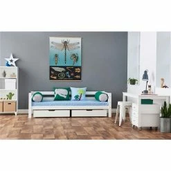Hoppekids Juniorbett ECO Luxury 90x200 Cm Weiß -Kinderwagen dinosaur premium sofabed milieu 2 gr 1