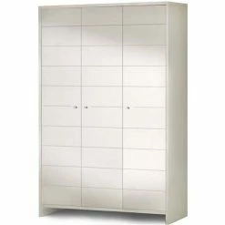 Schardt Eco Stripe Kleiderschrank 3 Türen Dekor Weiß/MDF Weiß