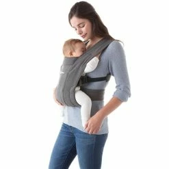 Ergobaby Embrace Pure Black Babytrage Für Neugeborene -Kinderwagen embrace heathergrey bcemagry bfi 3